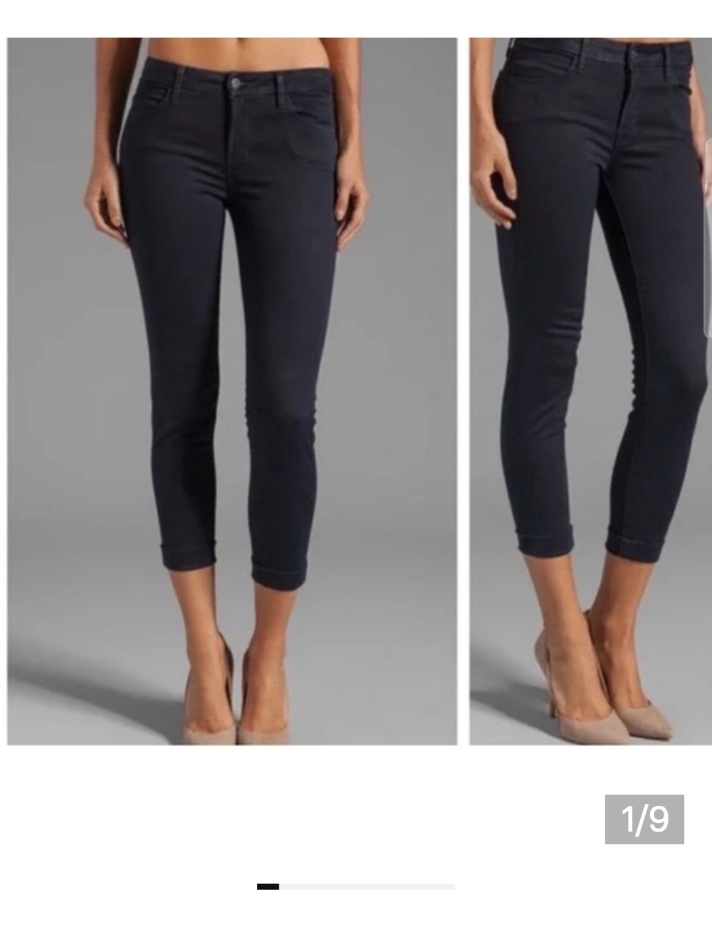 J Brand Black Cropped Skinny Jeans